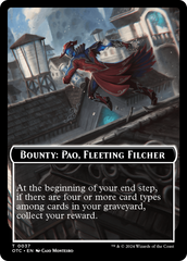 Bounty: Paq, Fleeting Filcher // Bounty Rules Double-Sided Token [Outlaws of Thunder Junction Commander Tokens] | The Time Vault CA