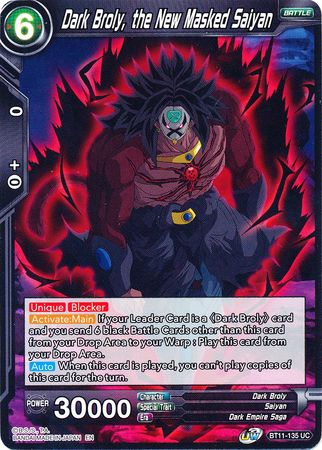 Dark Broly, the New Masked Saiyan (BT11-135) [Vermilion Bloodline] | The Time Vault CA