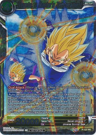 Vegeta, a Master's Temperament (Series 7 Super Dash Pack) (P-137) [Promotion Cards] | The Time Vault CA