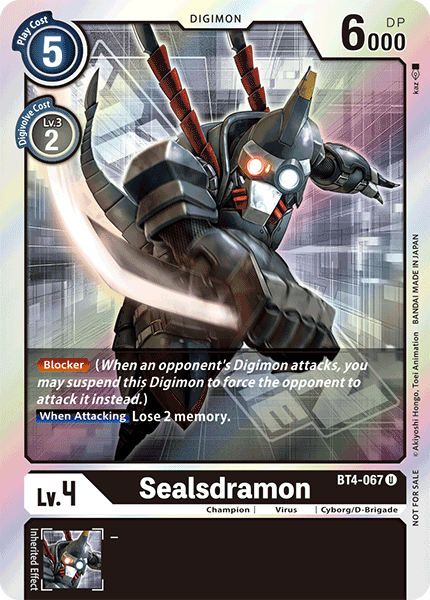 Sealsdramon [BT4-067] (Event Pack) [Great Legend Promos] | The Time Vault CA