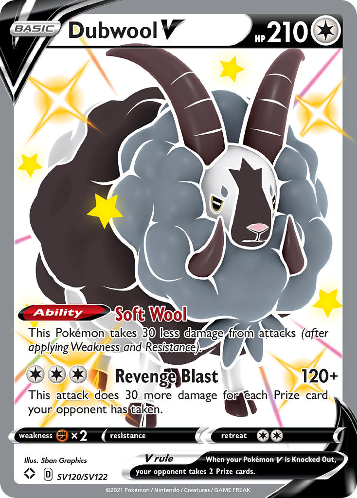 Dubwool V (SV120/SV122) [Sword & Shield: Shining Fates] | The Time Vault CA