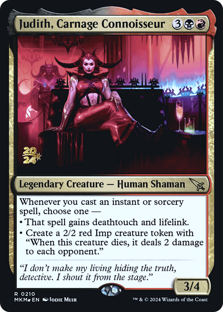 Judith, Carnage Connoisseur [Murders at Karlov Manor Prerelease Promos] | The Time Vault CA