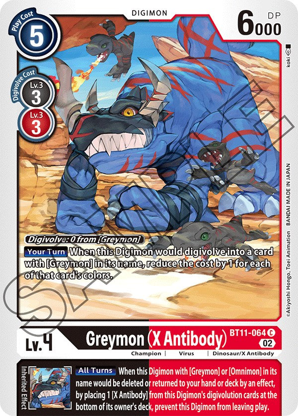 Greymon (X Antibody) [BT11-064] [Dimensional Phase] | The Time Vault CA