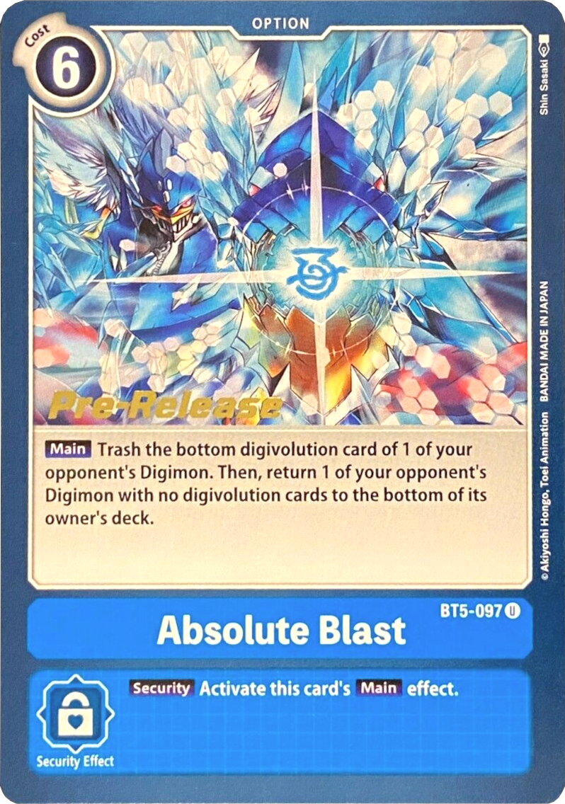 Absolute Blast [BT5-097] [Battle of Omni Pre-Release Promos] | The Time Vault CA
