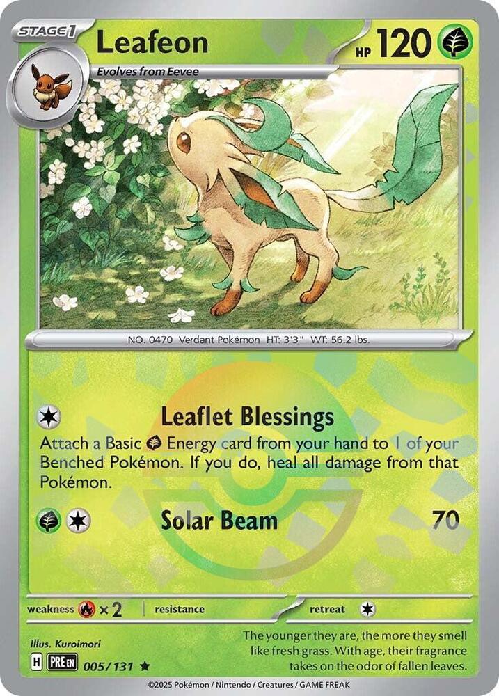 Leafeon (005/131) (Poke Ball Pattern) [Scarlet & Violet: Prismatic Evolutions] | The Time Vault CA
