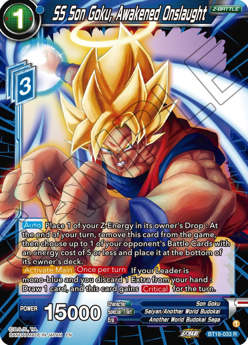 SS Son Goku, Awakened Onslaught (BT18-033) [Dawn of the Z-Legends] | The Time Vault CA