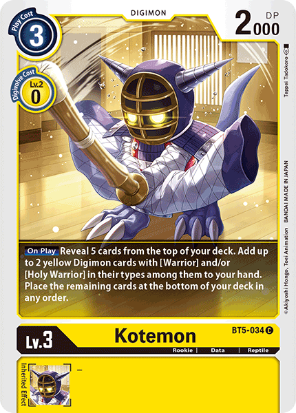Kotemon [BT5-034] [Battle of Omni] | The Time Vault CA