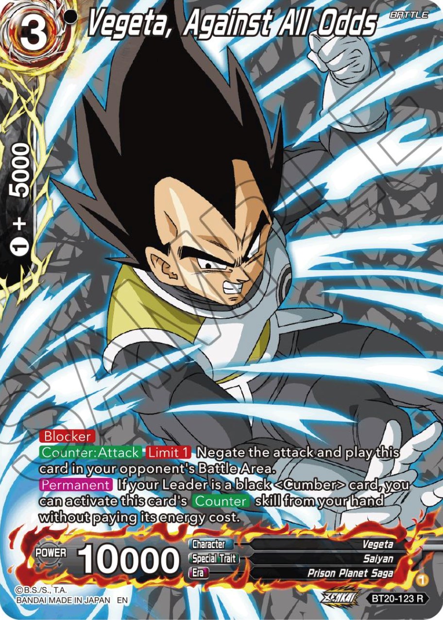 Vegeta, Against All Odds (Silver Foil) (BT20-123) [Power Absorbed] | The Time Vault CA