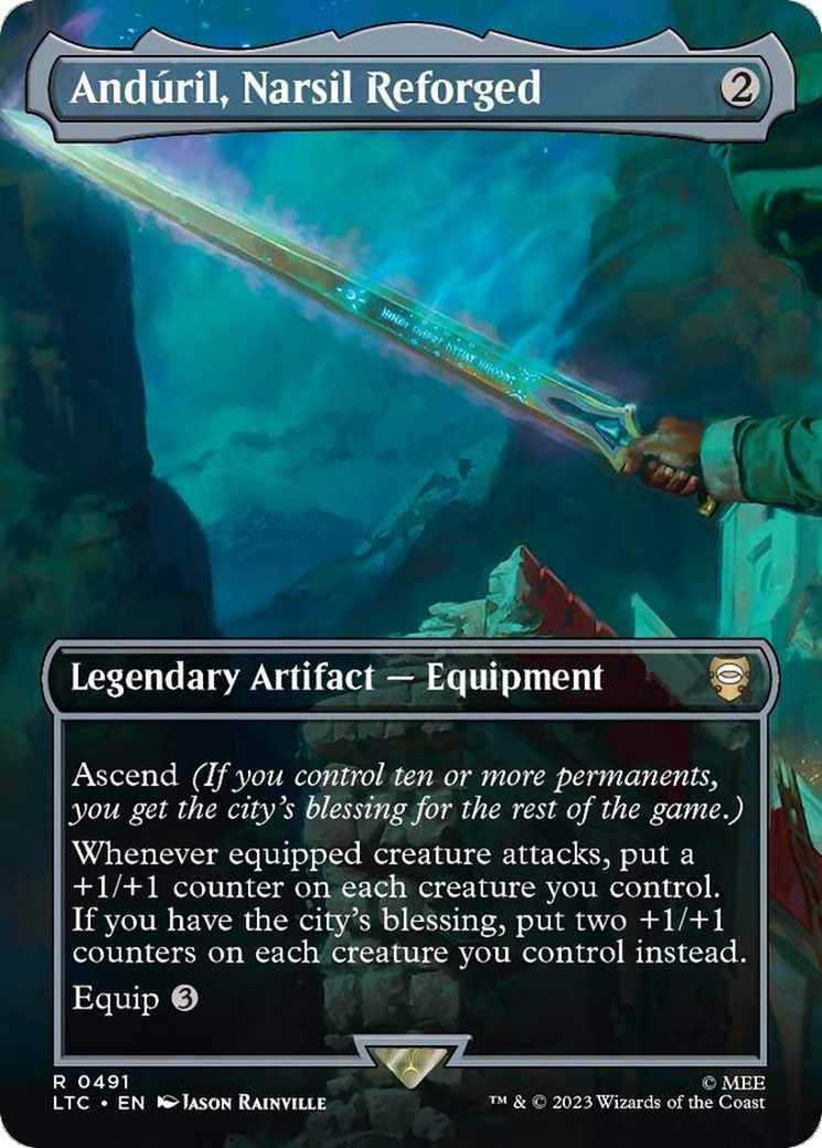 Anduril, Narsil Reforged (Borderless) [The Lord of the Rings: Tales of Middle-Earth Commander] | The Time Vault CA