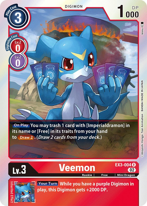 Veemon [EX3-004] [Draconic Roar] | The Time Vault CA