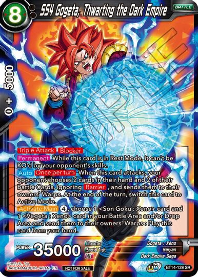 SS4 Gogeta, Thwarting the Dark Empire (Buy a Box) (BT14-129) [Promotion Cards] | The Time Vault CA