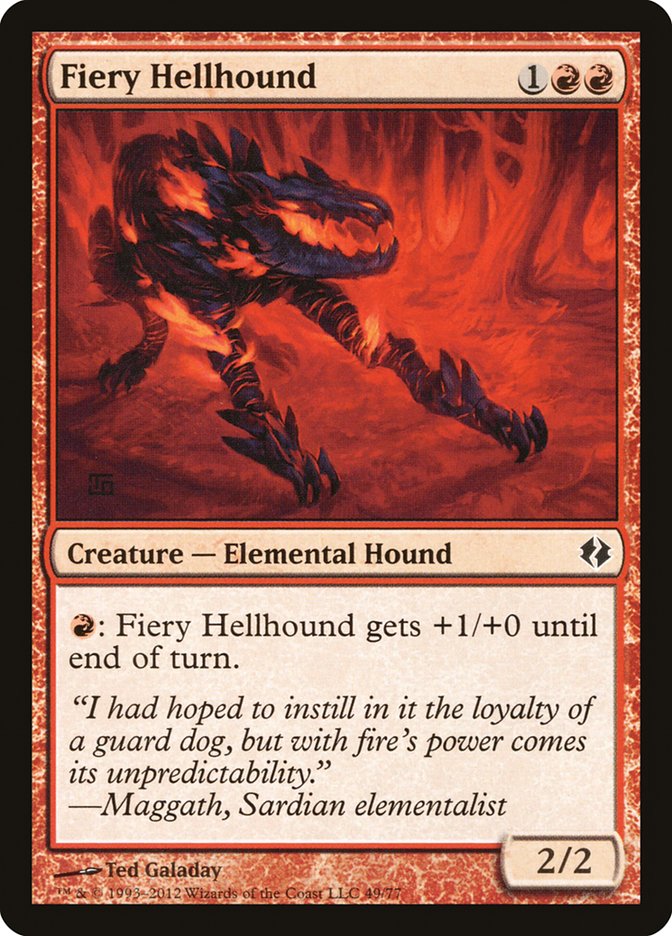 Fiery Hellhound [Duel Decks: Venser vs. Koth] | The Time Vault CA