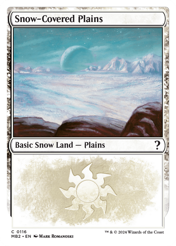 Snow-Covered Plains (White Border) [Mystery Booster 2] | The Time Vault CA