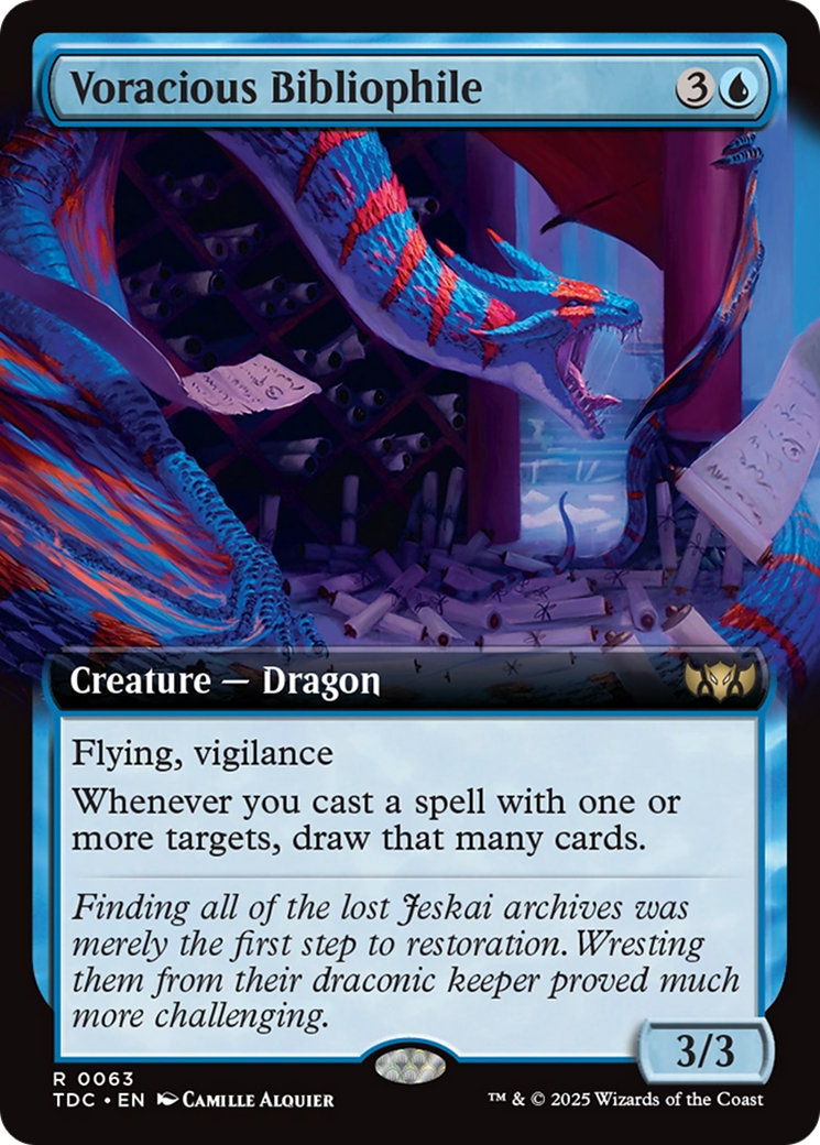 Voracious Bibliophile (Extended Art) [Tarkir: Dragonstorm Commander] | The Time Vault CA
