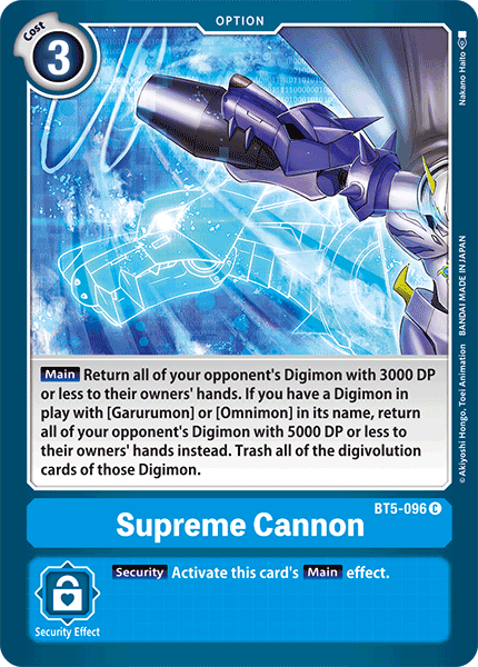 Supreme Cannon [BT5-096] [Battle of Omni] | The Time Vault CA