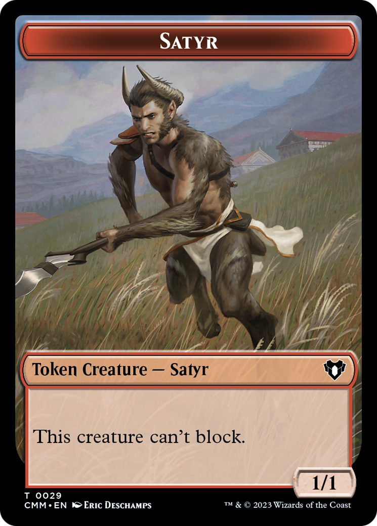 Satyr Token [Commander Masters Tokens] | The Time Vault CA