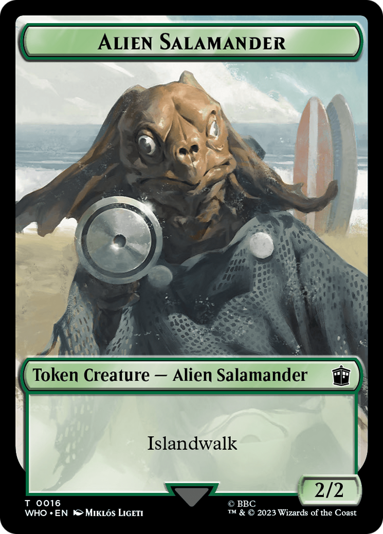 Alien Salamander // Mutant Double-Sided Token [Doctor Who Tokens] | The Time Vault CA