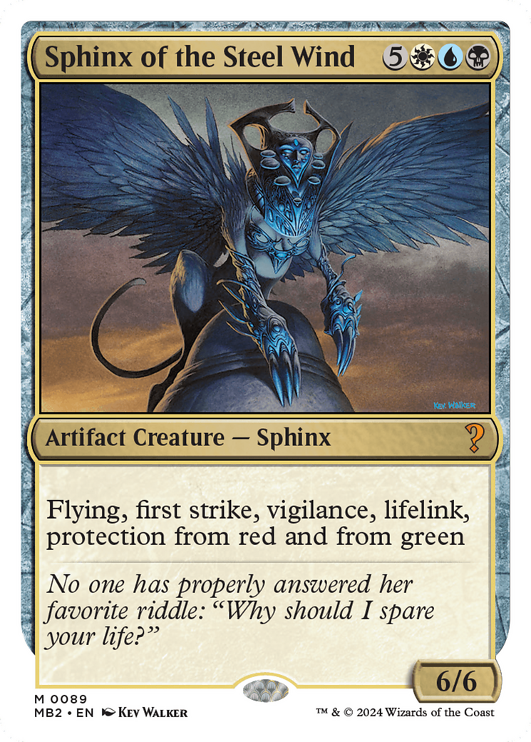 Sphinx of the Steel Wind (White Border) [Mystery Booster 2] | The Time Vault CA