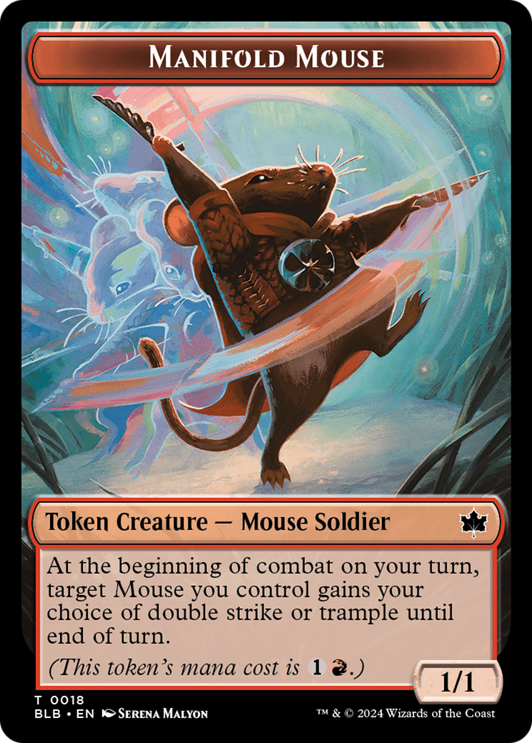 Sword // Manifold Mouse Double-Sided Token [Bloomburrow Tokens] | The Time Vault CA