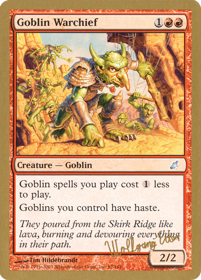 Goblin Warchief (Wolfgang Eder) [World Championship Decks 2003] | The Time Vault CA