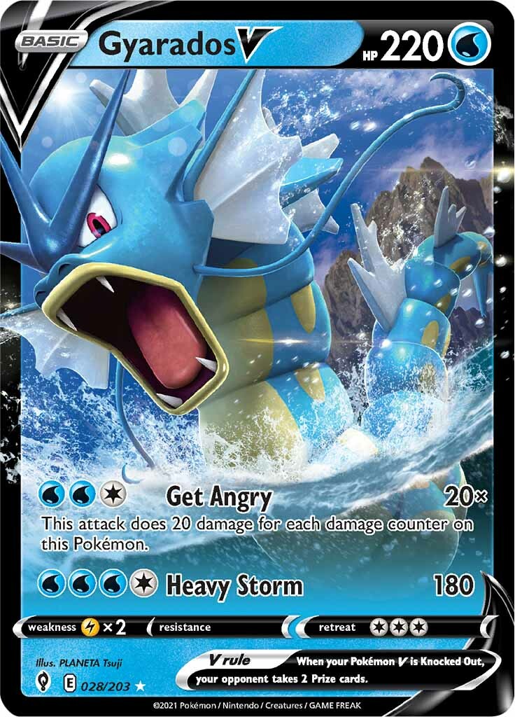 Gyarados V (028/203) [Sword & Shield: Evolving Skies] | The Time Vault CA