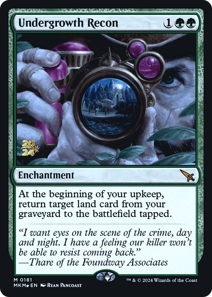 Undergrowth Recon [Murders at Karlov Manor Prerelease Promos] | The Time Vault CA