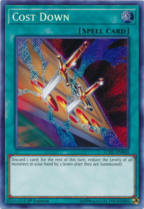 Cost Down [LCKC-EN040] Secret Rare | The Time Vault CA