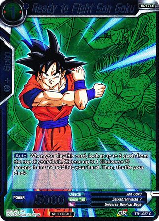 Ready to Fight Son Goku (Event Pack 2 - 2018) (TB1-027) [Promotion Cards] | The Time Vault CA