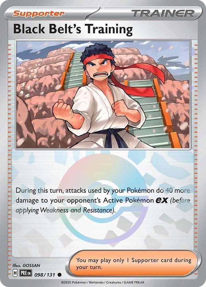 Black Belt's Training (098/131) (Poke Ball Pattern) [Scarlet & Violet: Prismatic Evolutions] | The Time Vault CA