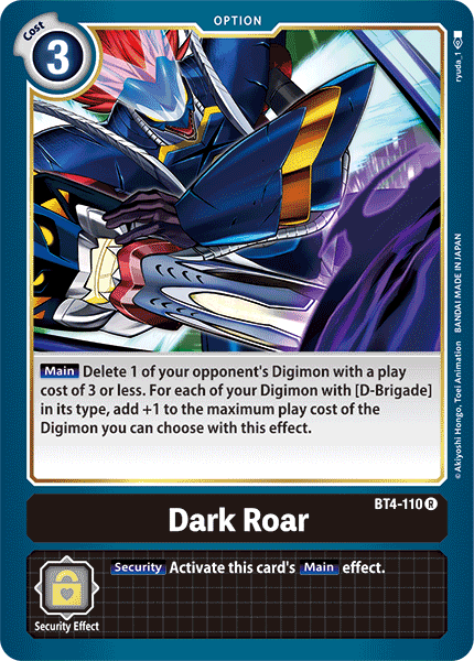 Dark Roar [BT4-110] [Great Legend] | The Time Vault CA