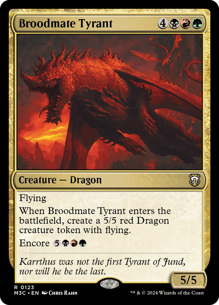 Broodmate Tyrant (Extended Art) (Ripple Foil) [Modern Horizons 3 Commander] | The Time Vault CA