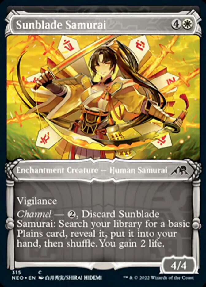 Sunblade Samurai (Showcase Samurai) [Kamigawa: Neon Dynasty] | The Time Vault CA