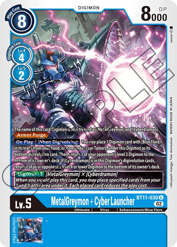 MetalGreymon + Cyber Launcher [BT11-030] [Dimensional Phase] | The Time Vault CA
