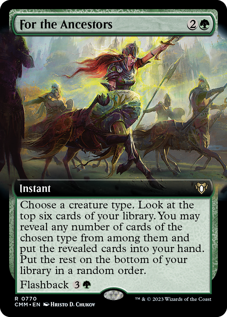 For the Ancestors (Extended Art) [Commander Masters] | The Time Vault CA