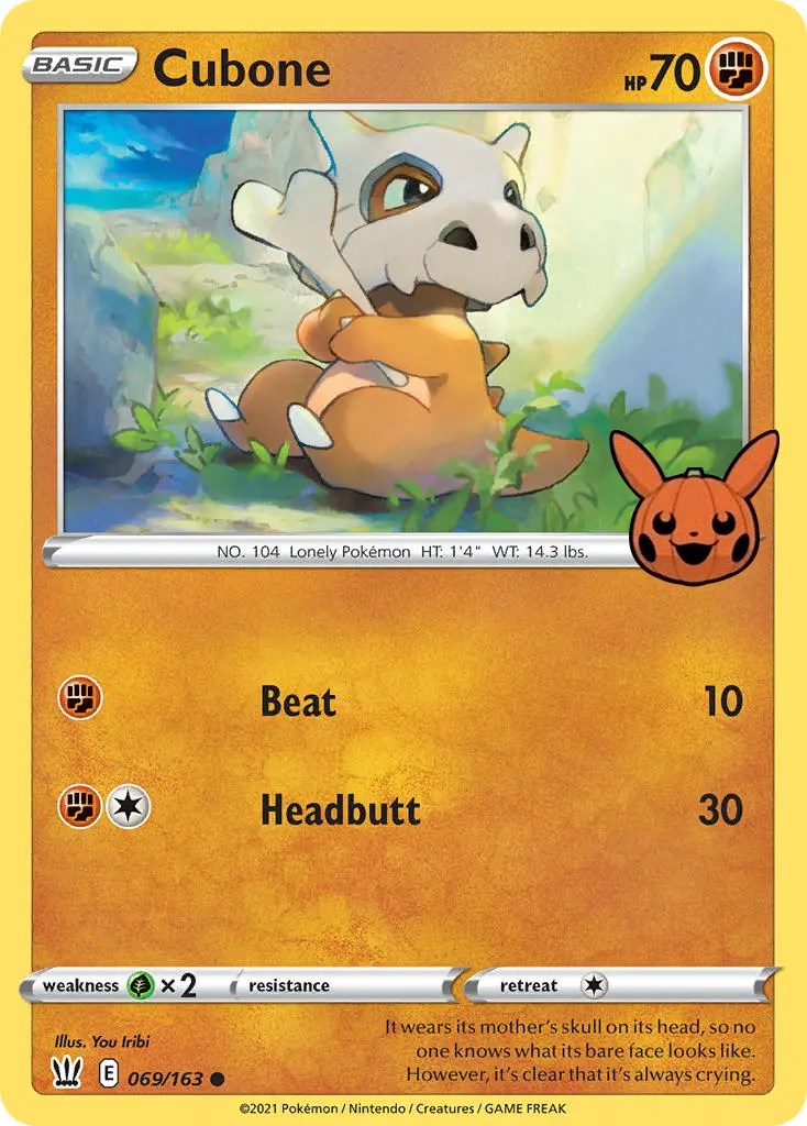 Cubone (069/163) [Trick or Trade] | The Time Vault CA