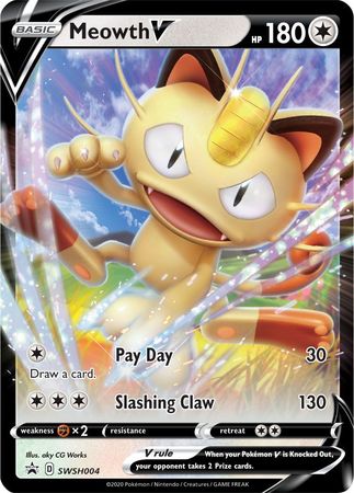 Meowth V (SWSH004) [Sword & Shield: Black Star Promos] | The Time Vault CA