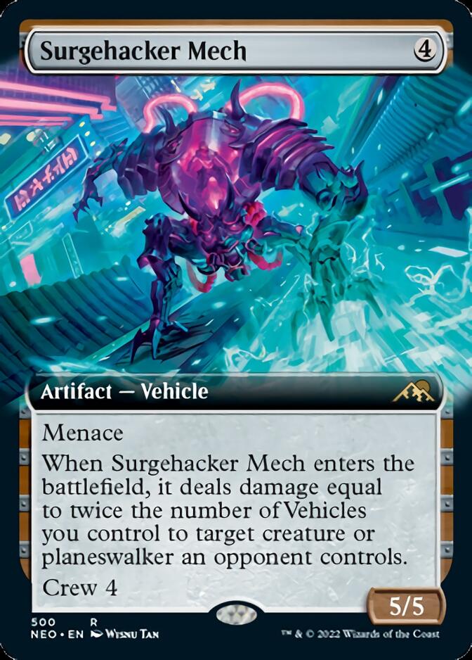 Surgehacker Mech (Extended Art) [Kamigawa: Neon Dynasty] | The Time Vault CA