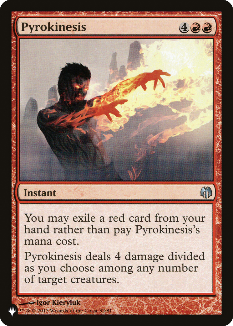 Pyrokinesis [The List] | The Time Vault CA