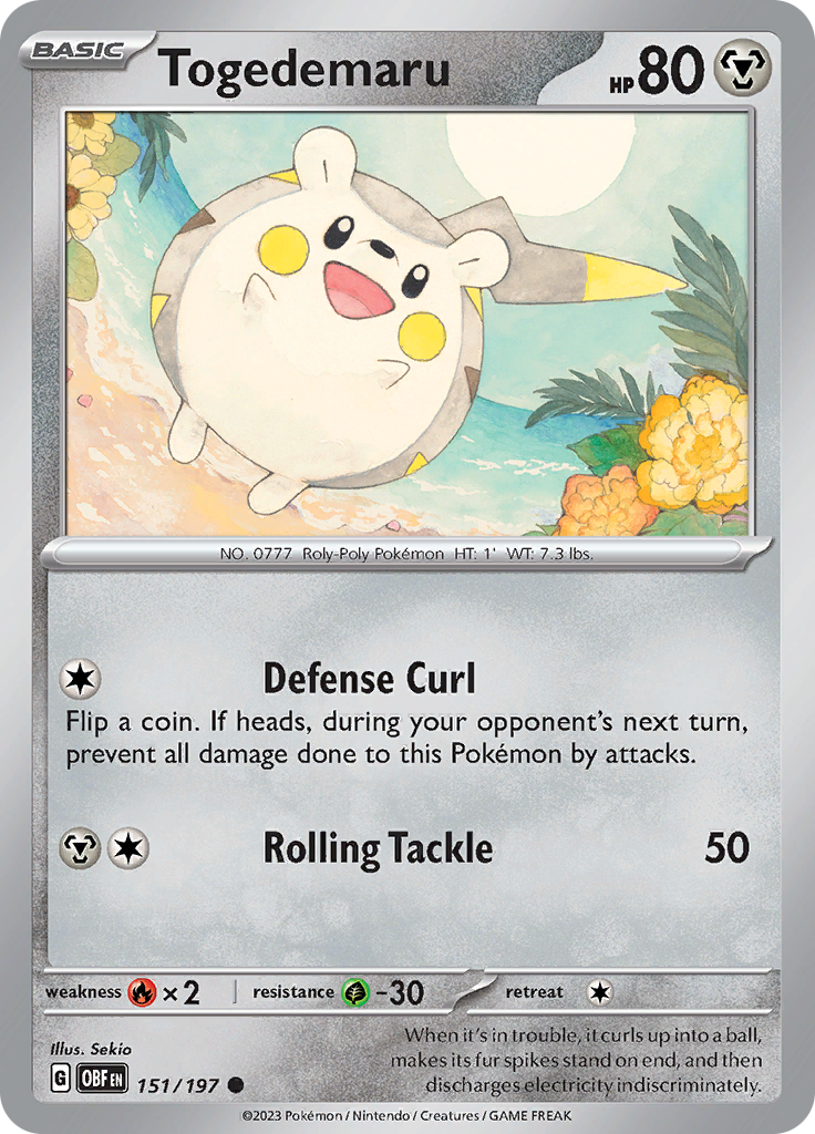 Togedemaru (151/197) [Scarlet & Violet: Obsidian Flames] | The Time Vault CA