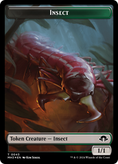 Insect (0043) (Ripple Foil) // Zombie Double-Sided Token [Modern Horizons 3 Tokens] | The Time Vault CA