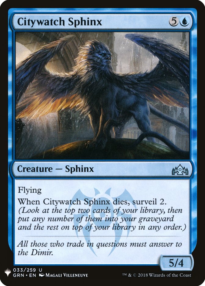 Citywatch Sphinx [Mystery Booster] | The Time Vault CA