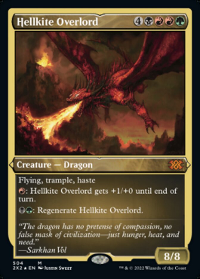 Hellkite Overlord (Foil Etched) [Double Masters 2022] | The Time Vault CA