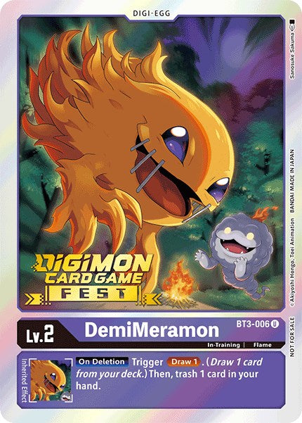 DemiMeramon [BT3-006] (Digimon Card Game Fest 2022) [Release Special Booster Promos] | The Time Vault CA