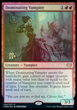 Dominating Vampire [Innistrad: Crimson Vow Prerelease Promos] | The Time Vault CA