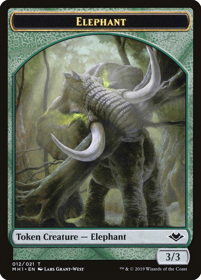 Elemental (008) // Elephant (012) Double-Sided Token [Modern Horizons Tokens] | The Time Vault CA