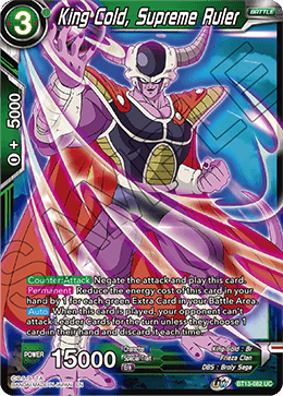 King Cold, Supreme Ruler (Uncommon) (BT13-082) [Supreme Rivalry] | The Time Vault CA