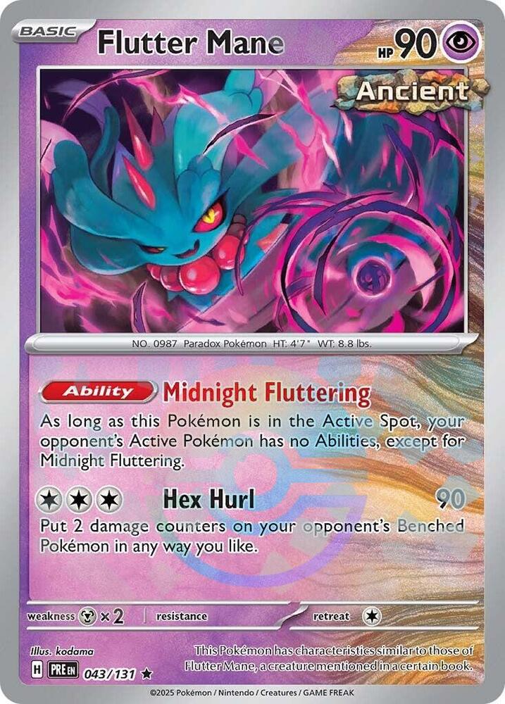 Flutter Mane (043/131) (Poke Ball Pattern) [Scarlet & Violet: Prismatic Evolutions] | The Time Vault CA