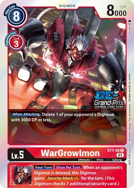 WarGrowlmon [ST7-08] (DC-1 2022 Stamped) [Starter Deck: Gallantmon Promos] | The Time Vault CA