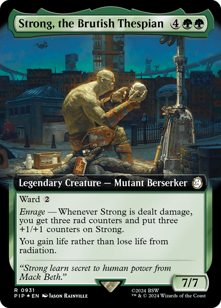 Strong, the Brutish Thespian (Extended Art) (Surge Foil) [Fallout] | The Time Vault CA