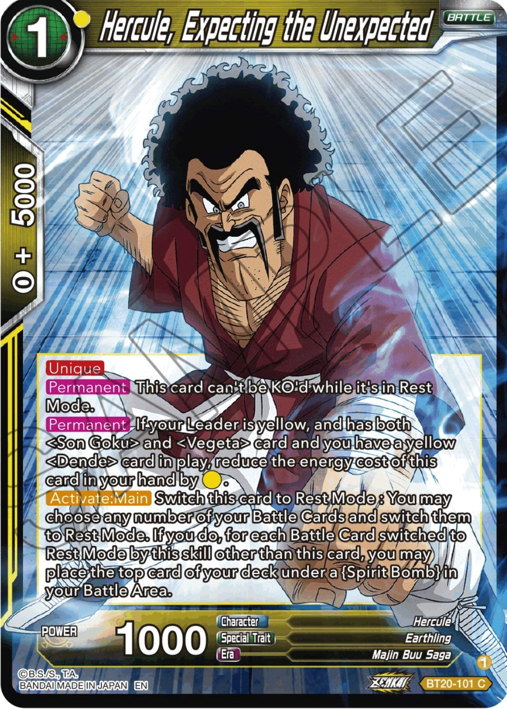 Hercule, Expecting the Unexpected (BT20-101) [Power Absorbed] | The Time Vault CA